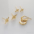 18k Gold Plated Sterling Silver Minimalist Stud Earrings