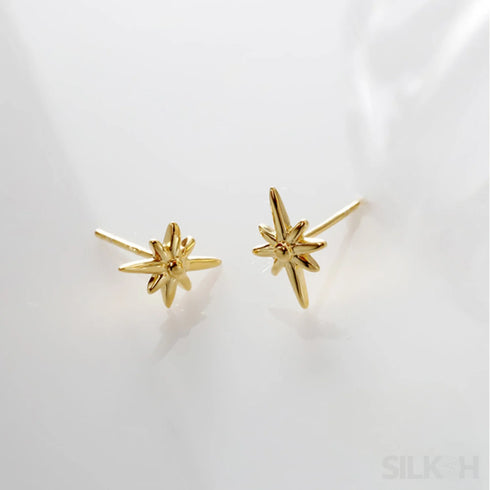 18k Gold Plated Sterling Silver Minimalist Stud Earrings