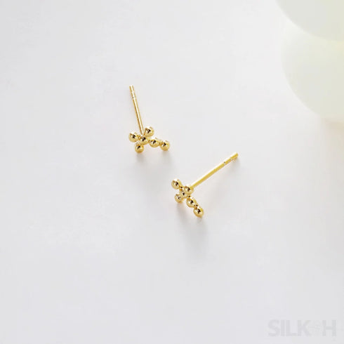 18k Gold Plated Sterling Silver Minimalist Stud Earrings