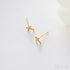18k Gold Plated Sterling Silver Minimalist Stud Earrings