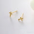 18k Gold Plated Sterling Silver Minimalist Stud Earrings