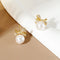 18k Gold Plated Sterling Silver Pearl Bow Earrings Pat