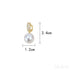18k Gold Plated Sterling Silver Round Pearl Hoop Earrings