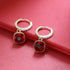 18k Gold Plated Sterling Silver Ruby Earrings Kim - Jewelry