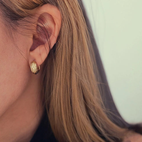 18k Gold Plated Sterling Silver Small Hoop Earrings Jax