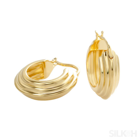 18k Gold Plated Sterling Silver Small Hoop Earrings Jax