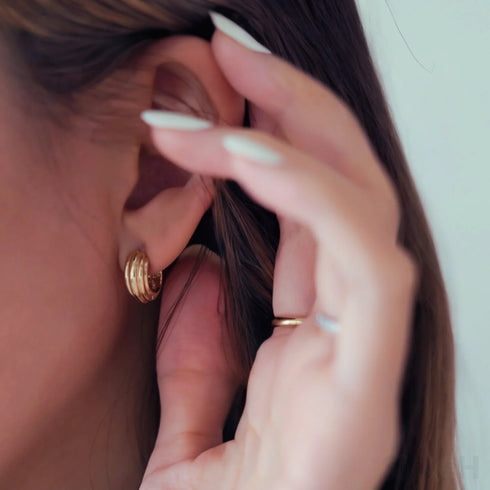 18k Gold Plated Sterling Silver Small Hoop Earrings Jax