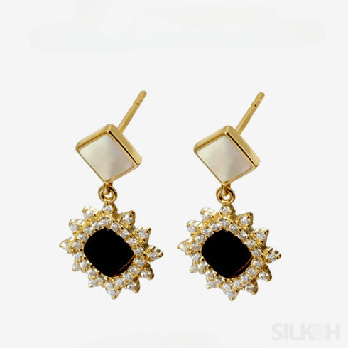 18k Gold Plated Sterling Silver Stud Sunflower Earrings