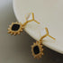 18k Gold Plated Sterling Silver Stud Sunflower Earrings