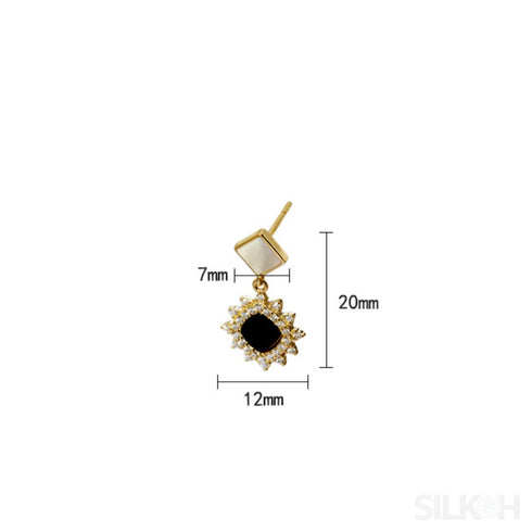 18k Gold Plated Sterling Silver Stud Sunflower Earrings