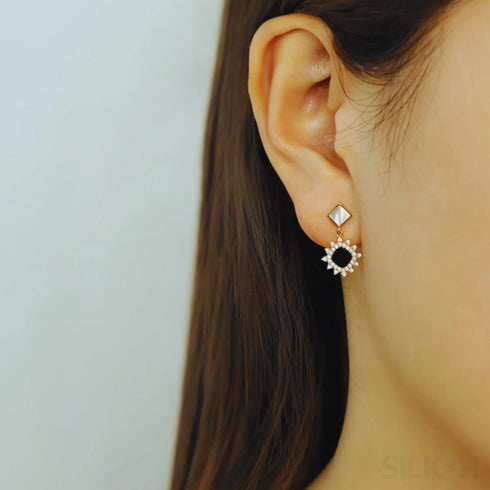 18k Gold Plated Sterling Silver Stud Sunflower Earrings