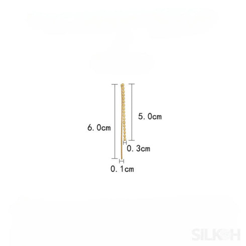 18k Gold Plated Sterling Silver Tassel Long Earrings Eloise