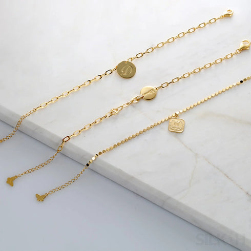 18k Gold Plated Sterling Silver Temperament Bracelet Dee