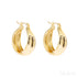18k Gold Plated Sterling Silver Twisted Hoop Earrings Eda