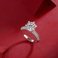 18k White Gold Plated Moissanite Sterling Silver Round Cut