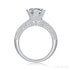 18k White Gold Plated Moissanite Sterling Silver Round Cut
