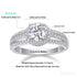 18k White Gold Three Row Split Shank Moissanite Halo