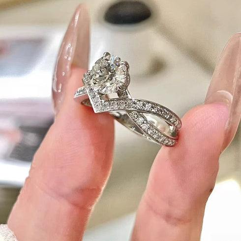 1 Carat Crown love Engagement Ring Banks