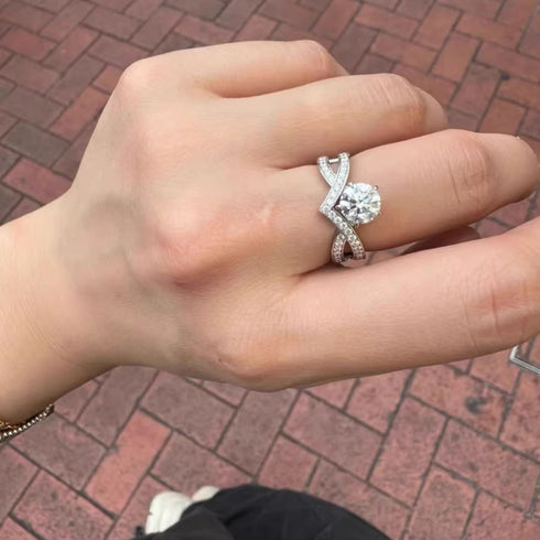 1 Carat Crown love Engagement Ring Banks