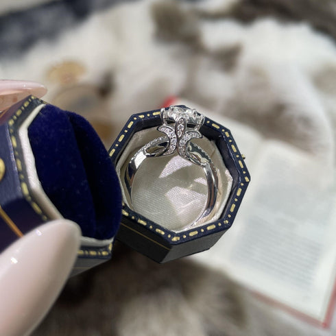 1 Carat Iris Flower Moissanite Sterling Silver Barbara