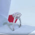 2 Carat Asscher Cut Moissanite Sterling Silver Halo Ring