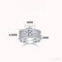 2 Carat Moissanite Sterling Silver Engagement Wedding Ring