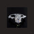 4.5ct Oval Cut Sterling Silver Moissanite Engagement Ring