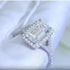 4 Carat Moissanite Sterling Silver Emerald Cut Engagement