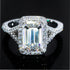 4 Carat Moissanite Sterling Silver Emerald Cut Engagement