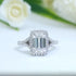 4 Carat Moissanite Sterling Silver Emerald Cut Engagement