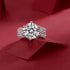 5 Carat Moissanite Sterling Silver Split Shank Engagment