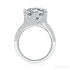 5 Carat Moissanite Sterling Silver Split Shank Engagment