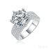 5 Carat Moissanite Sterling Silver Split Shank Engagment
