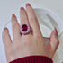 7.65 CT Oval cut Sterling Silver Ruby Ring Beau