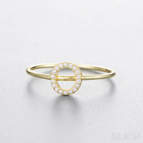 A-z Sterling Silver Zircon Letter Ring Pat - Jewelry