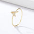 A-z Sterling Silver Zircon Letter Ring Pat - Jewelry