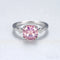 Asscher Sterling Silver Morganite Engagement Ring Eloise
