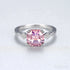 Asscher Sterling Silver Morganite Engagement Ring Eloise