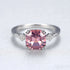 Asscher Sterling Silver Morganite Engagement Ring Eloise