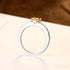 Citrine Yellow Princess Cut Sterling Silver Ring Alani