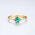 Colorful Oval Sterling Silver Emerald Cut Ring Luna