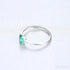Colorful Oval Sterling Silver Emerald Cut Ring Luna