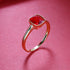 Crimson 18k Gold Plated Sterling Silver Ruby Cushion Cut