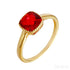 Crimson 18k Gold Plated Sterling Silver Ruby Cushion Cut