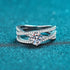 Criss Cross 1 Carat Moissanite Engagement Ring Ivy - Jewelry