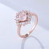 Cushion Cut Sterling Rose Quartz Ring Ariana - Jewelry