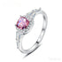 Cushion Cut Sterling Silver Pink Morganite Bridal Jewelry