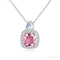 Cushion Cut Sterling Silver Pink Morganite Clavicle Chain