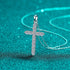 Divine Cross Shaped Moissanite Necklace Bry - Jewelry