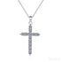Divine Cross Shaped Moissanite Necklace Bry - Jewelry
